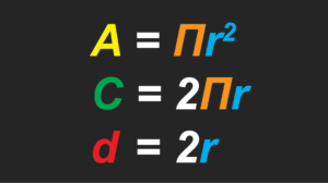 Find area, circumference and diameter of circle from radius